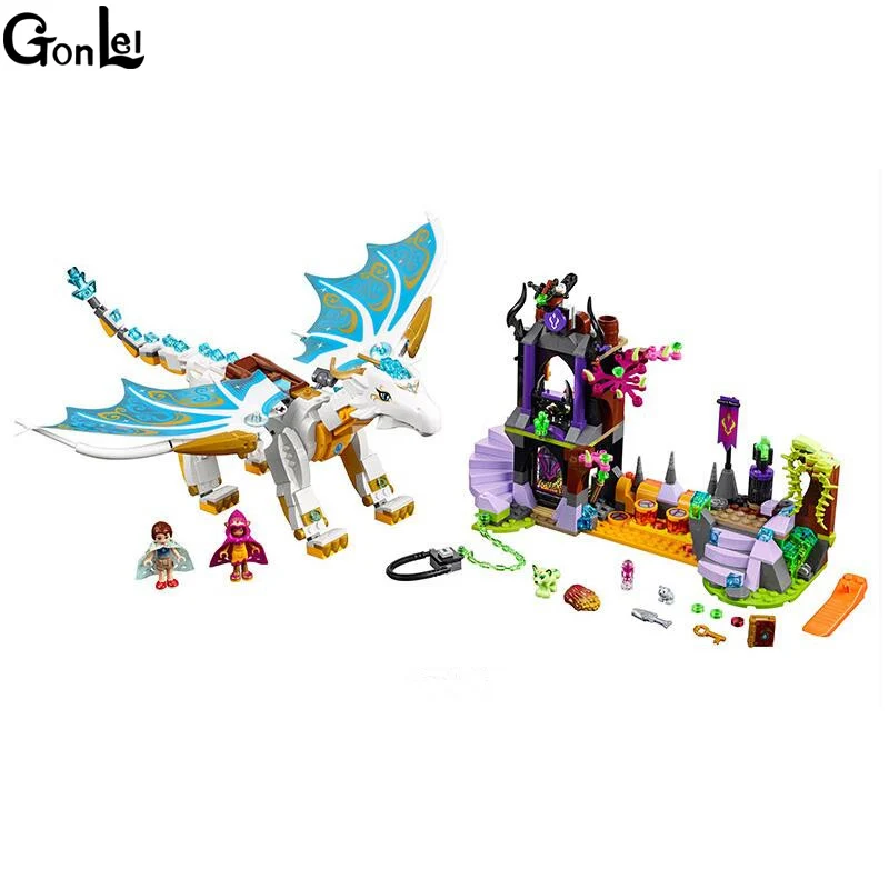

GonLeI Bela Elves 10550 White Dragon The Elf Series Of Long After The Rescue Cction Blocks With 41179 Girls Assembled Block Toys