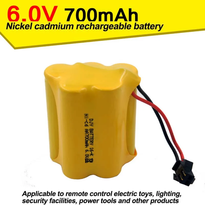 NI CD700mAh 6V amphibian nickel cadmium font b battery b font remote control automobile airplane Electric