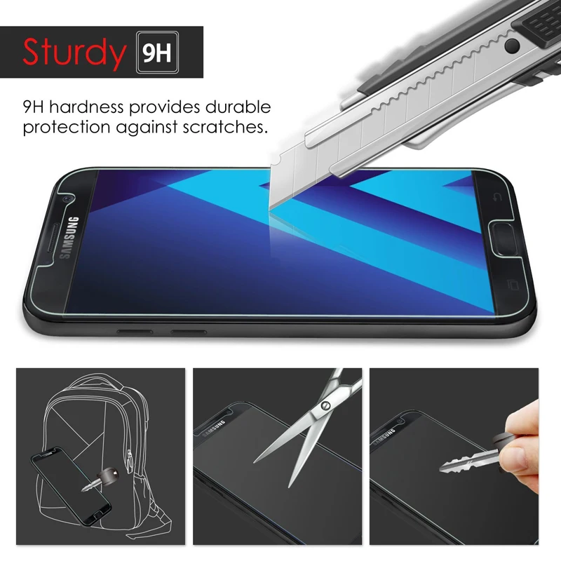 Tempered-Glass-for-Samsung-Galaxy-A5-2017-Screen-Protector-Protective-Film-Cover-2-5D-9H-Explosion