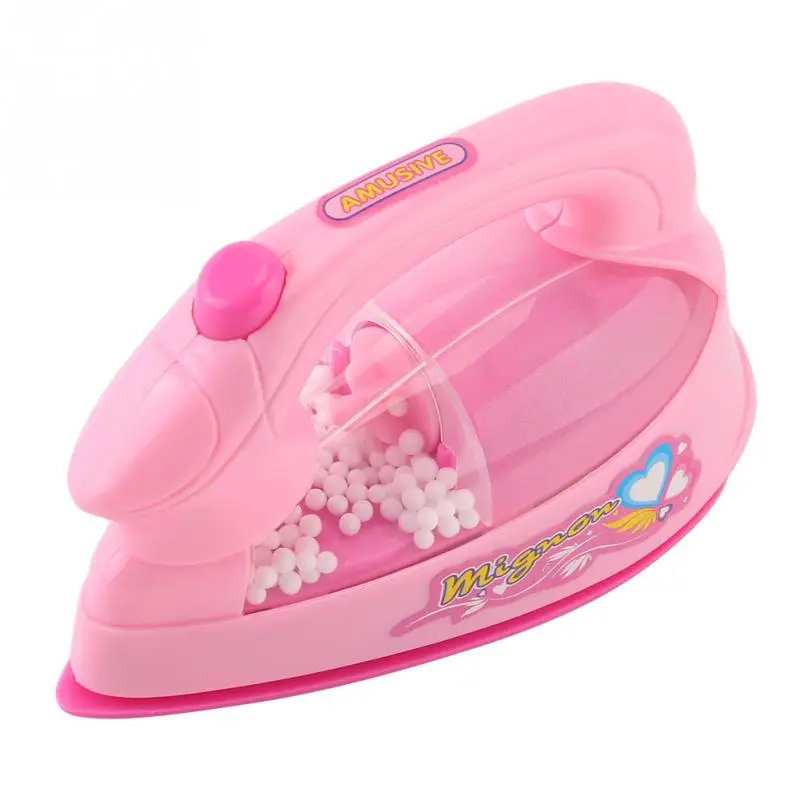 Пластиковая мини-электрическая железная игрушка для маленьких девочек, ролевые игры, бытовая техника, игрушечный светильник, имитационная игрушка, цвета, Случайная - Цвет: Pink