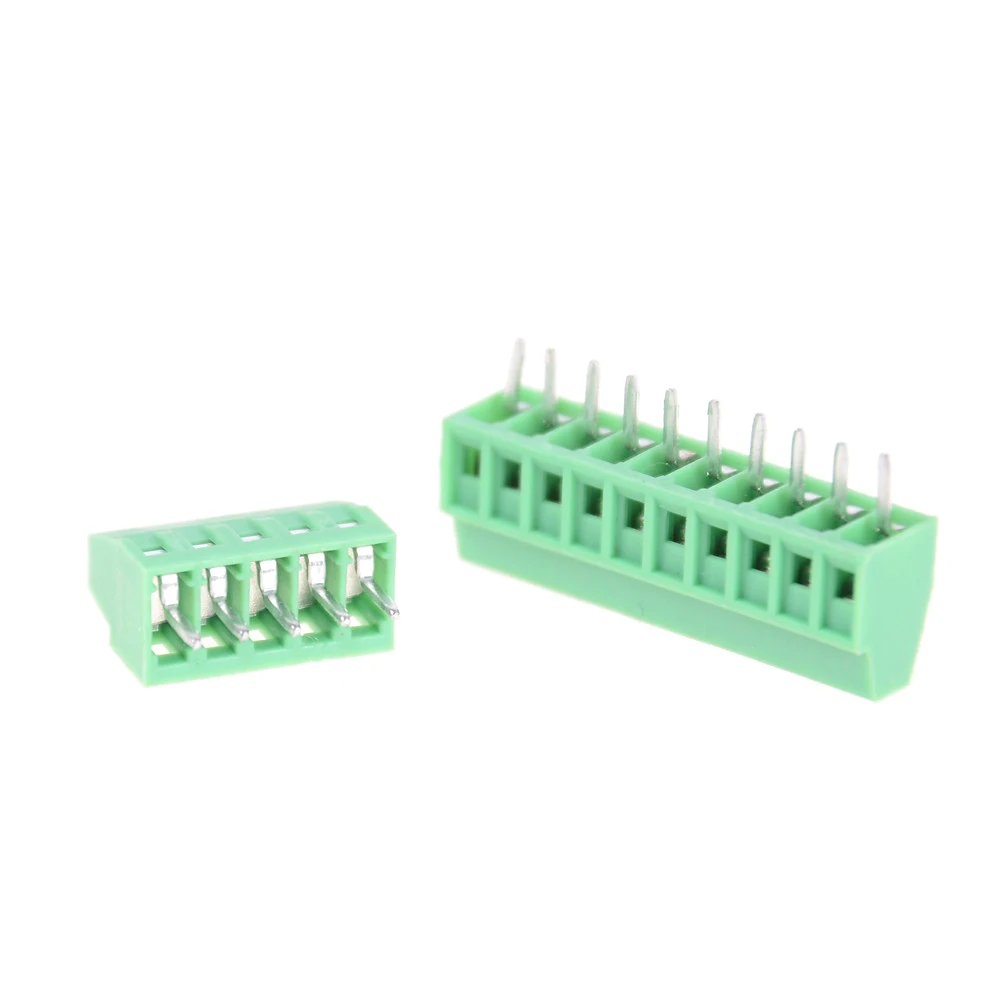 

1PCS Green Screw Terminal Connector 5mm Pitch 2 Pin -7Pin Straight Leg KF128 Copper PCB Terminal Blocks Wholesale