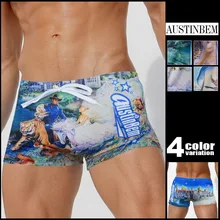 Мужские плавки, боксёры для плавания мужские купальные костюмы индивидуальная любовь миф горячие купальники мужские дышащие купальники плавки боксеры