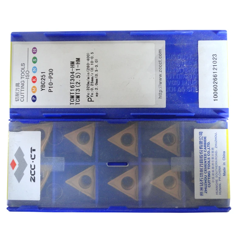 Free Shipping 50pcs ZCC.CT insert TCMT16T304 HM YBC251 ZCC inserts