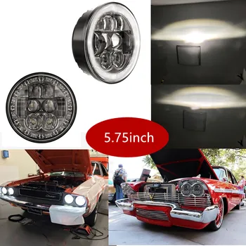 

5.75" Round LED headlight Lamps 12 - 24V PAR 46 For Construction Mining Off-Road 4x4 Power Sports Railroad Truck / Bus