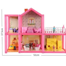 Игрушки для девочек ручной работы кукольный дом мебель Miniatura Diy кукольные домики миниатюрный пластиковый кукольный домик игрушки для детей подарок на день рождения
