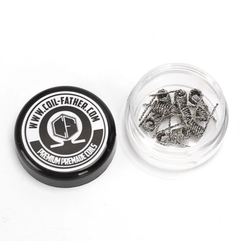 

Coil Father 10 Box Flat Twisted Wire Clapton Coil Hive Wires Fused Mix-Twisted Quad Tiger Heating Resistance Pre-made RDA