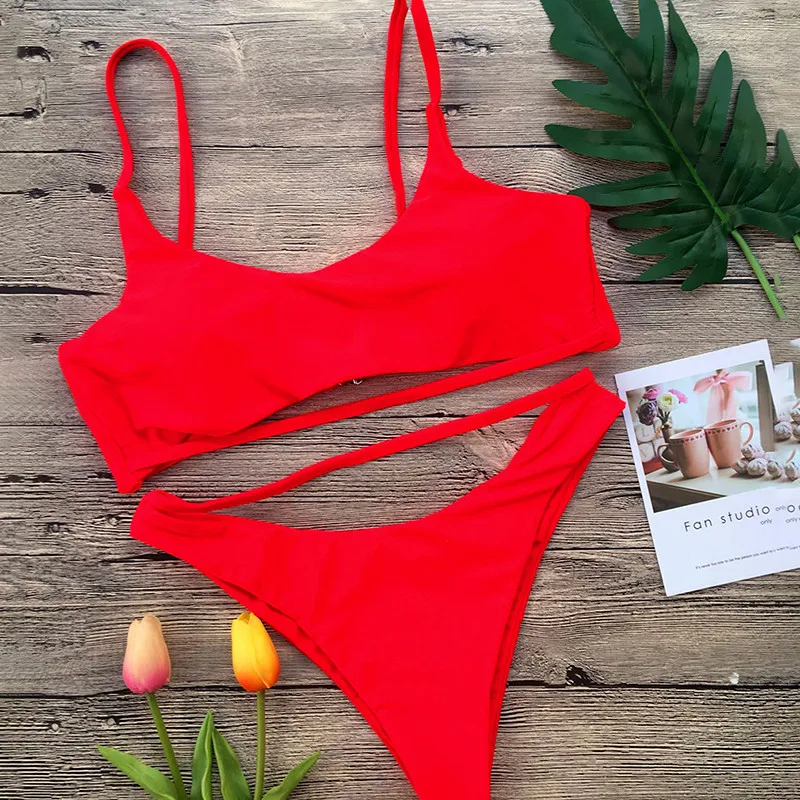 Women Sexy Bikini Set Solid Color Womens Bra Brief Suit Female Push Up Underwear Bra Sets Summer Beachwear AQ831206