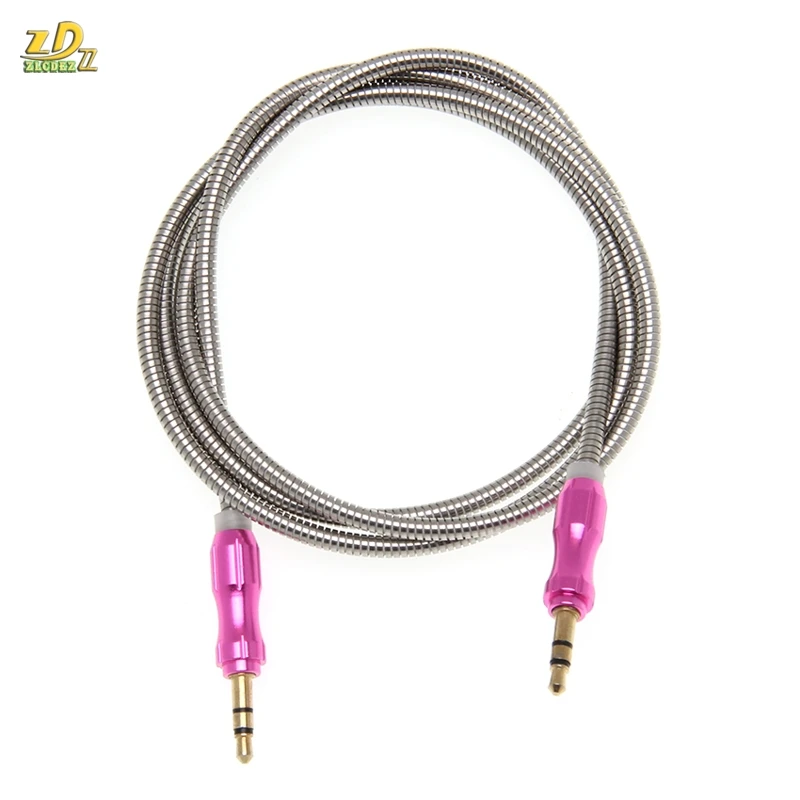 matel Aux Cable Speaker Wire 3 5mm Jack sliver ring Speaker Audio Cable For Car Headphone Jack 3 5 mm For MP3 MP4 100pcs lot
