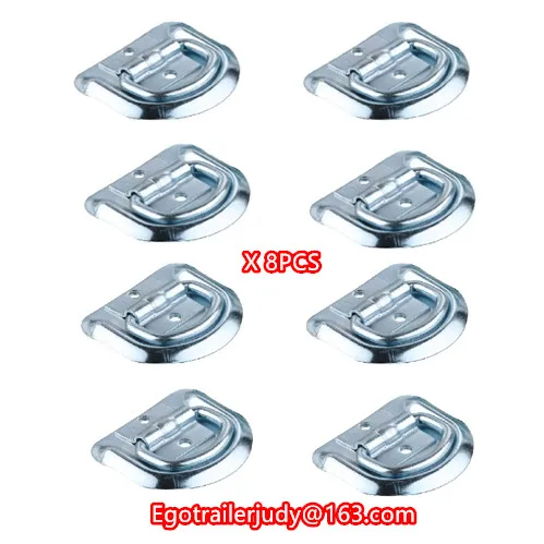 

8X LASHING D RING ZINC PLATED TIE DOWN POINTS ANCHOR UTE TRAILER 80 X 70MM deck ring, rope ring D ring anchor trailer parts