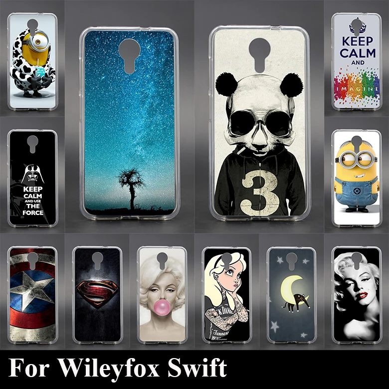 

Solf TPU Silicone Case For Wileyfox Swift Mobile Phone Cover Bag Cellphone Housing Shell Skin Mask Color Paint Shipping Free