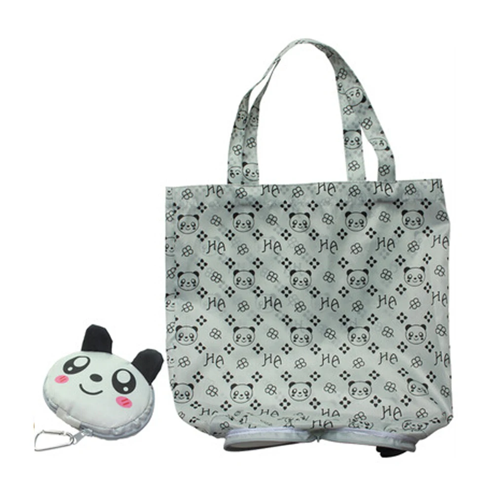 Brand New Travel Foldable Bag Storage Eco Reusable Cute Animal Large Capacity Shopping Bag Handbag Grocery Tote