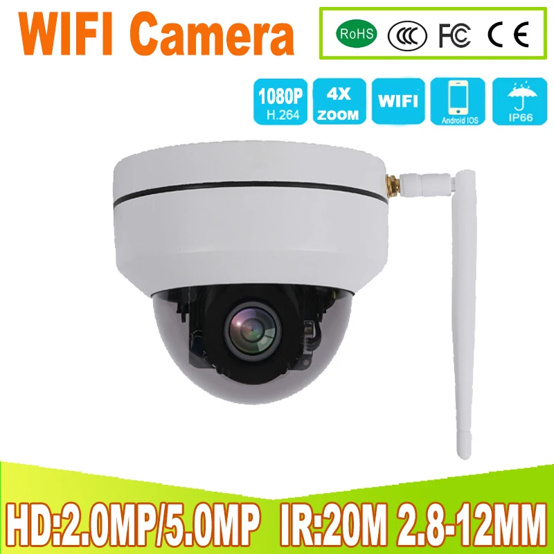 Security PTZ Camera Dome Pan Tilt Zoom 4X Camera Wifi Outdoor Network font b Wireless b