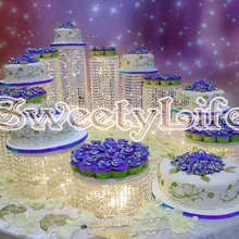 11 шт./компл. наивысшего качества с украшением в виде кристаллов, прозрачная акриловая подставка для свадебного торта романтическое свадебное украшение роскошные вечерние подставка для свадебного торта