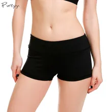 Женские шорты для йоги большого размера спортивная одежда для йоги Бег Тренажерный зал сплошной цвет черный Фитнес Короткие брюки женская одежда для йоги одежда