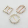 New 10pcs/lot White Ivory Pearl Ribbon Buckles Metal Slider invitations decoration for Wedding Card Hair Craft Accessories ► Photo 3/6