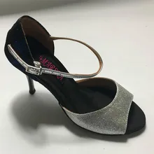 Лидер продаж; модные бальные туфли для латинских танцев; обувь для сальсы и Танго с серебряными блестками; свадебные и вечерние туфли; 6205B-BSG