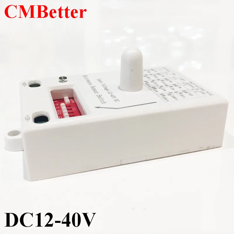 CMBetter Microwave Sensor Light Switch 12-40V Motion Detector Light Switch Time Delay Adjustable Body Motion Detector Swith (15)