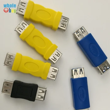 

300pcs/lot USB 3.0 USB 2.0 Type A Female To Female Adapter Coupler Gender Changer Connector for PC Laptop Computer