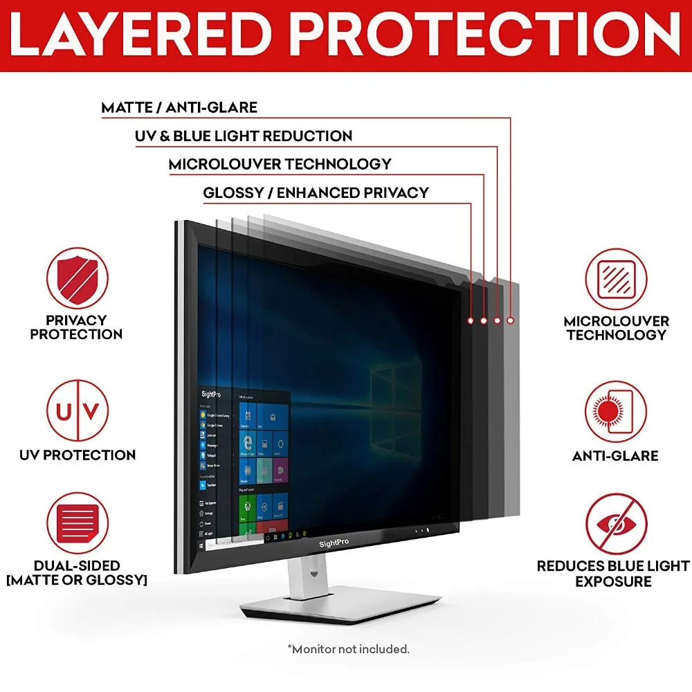 Anti-Scratch Protector Film Computer Privacy Screen Filter for Square Computer Monitor Anti-Glare 20.1 Inch We Offer 2 Different 20.1 Filter Sizes 4:3 Aspect Ratio
