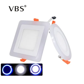 

Led Panel Downlight 6w 9w 16w Round/Square 3 three model led Ceiling Recessed panel Light AC85-265V Painel lamp CE ROHS UL