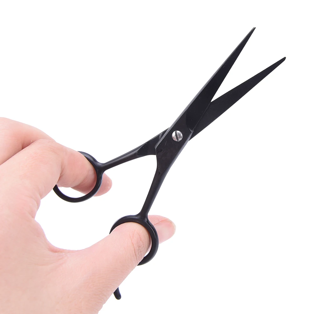 New Stainless Steel Beard Scissor for Barber Home Use Black Mini Size