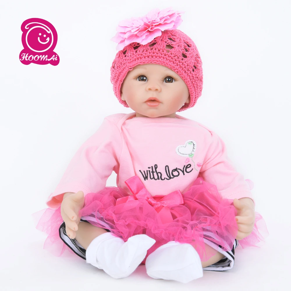 

22" Lifelike Soft Silicone Simulation Baby PP Cotton Body So Truly Baby Bonecas for Kids Toy Gifts