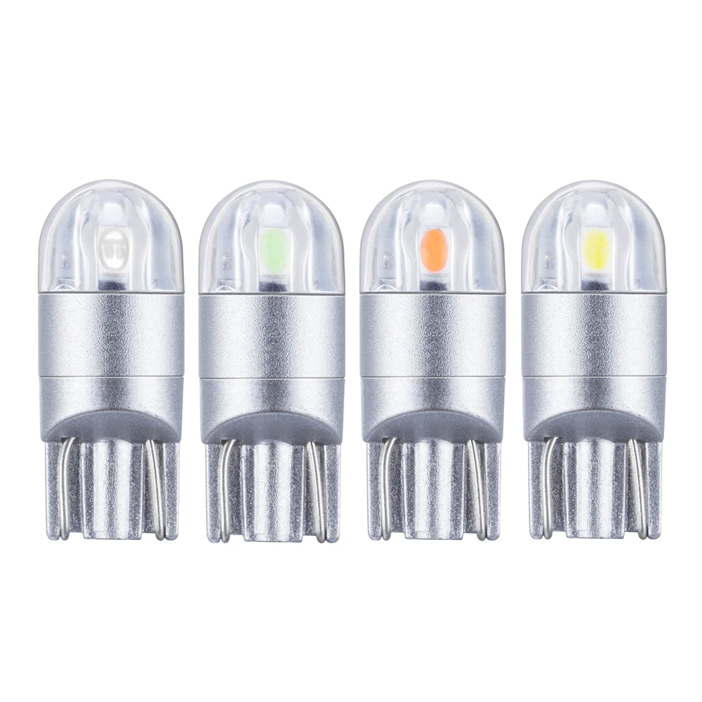 2Pcs 3030 T10 LED Car Bulb W5W LED T10 LED Car Light White 5W5 Clear ...