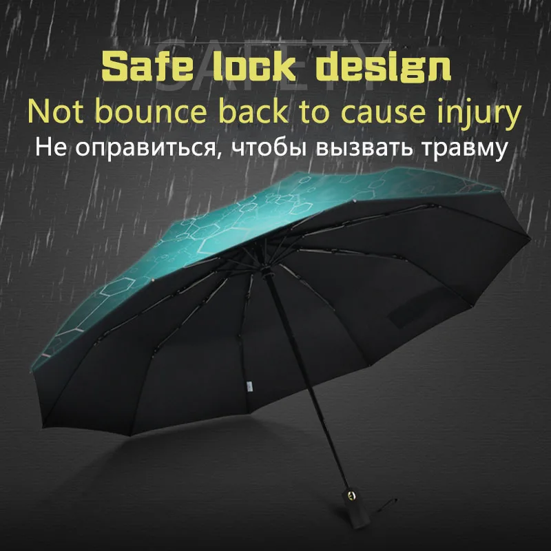 Nx New Arrive Three Folding Umbrella Male Fully Automatic Safety