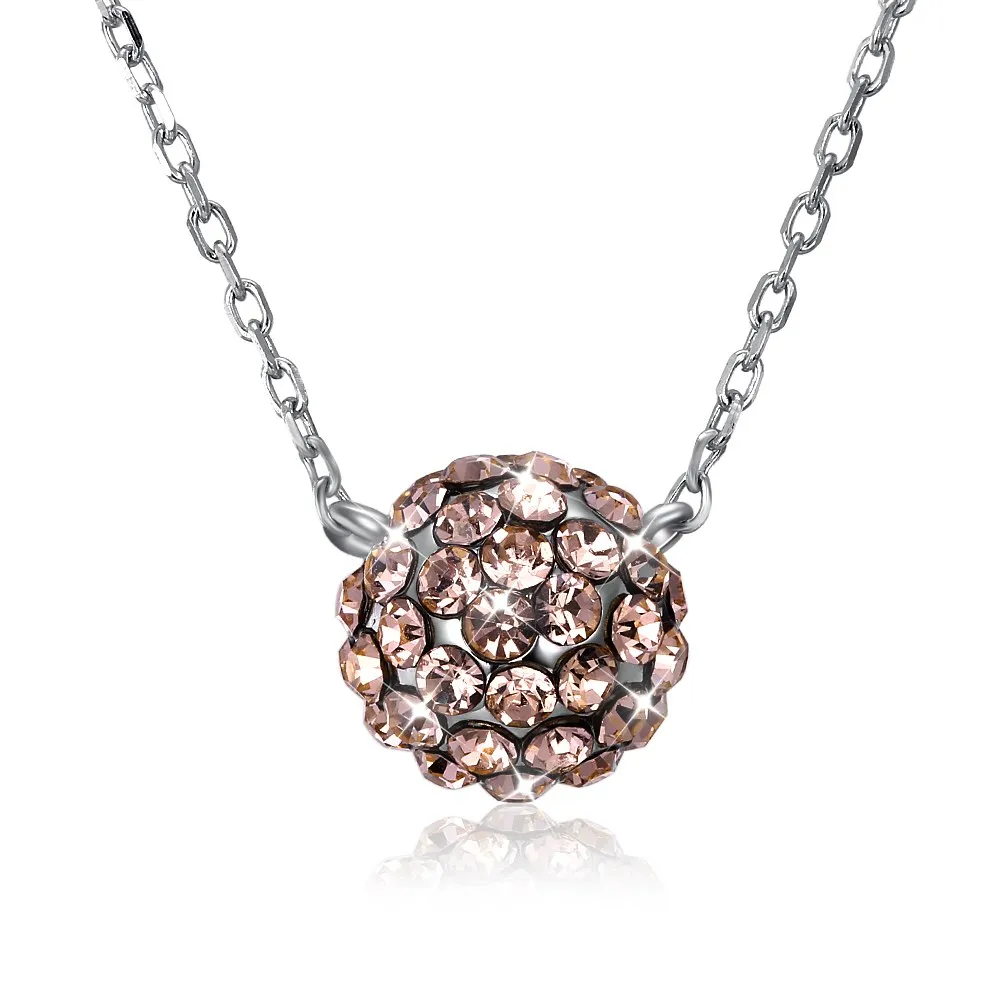 INALIS Crystals from Swarovski Elements S925 Sterling Silver Champagne