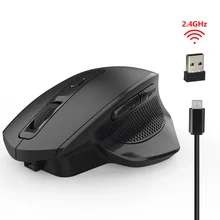Г 2,4 г приемник беспроводной оптическая игровая мышь Регулируемый 2400 точек на дюйм 6 пуговицы перезаряжаемые эргономичный дизайн мыши