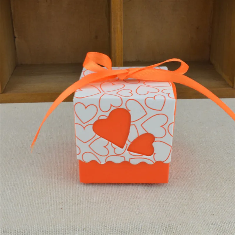 50 шт. форма ног в форме сердца картон драги Подарочная коробка конфет для маленьких детей Вечеринка мариаж подарок на свадьбу упаковка с лентой