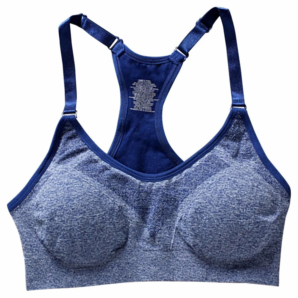 

Fitness sports solid color bra women running yoga gathered sports bra top sports vest yoga shirt thick underwear
