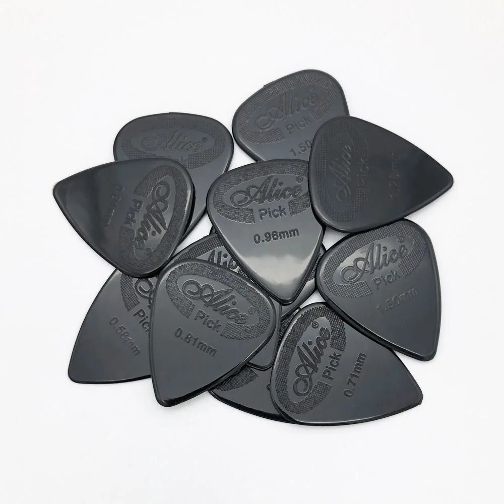 12 шт. Alice Guitar Pick нескользящий Черный Белый Нейлоновый медиатор для акустической электрической гитары ra укулеле аксессуары