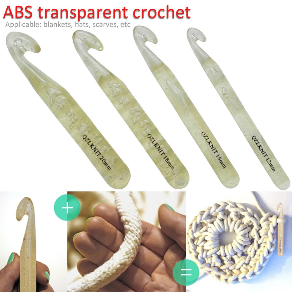 4 шт./лот вязание свитера высокого класса экстра толстый ABS Прозрачный ремесло