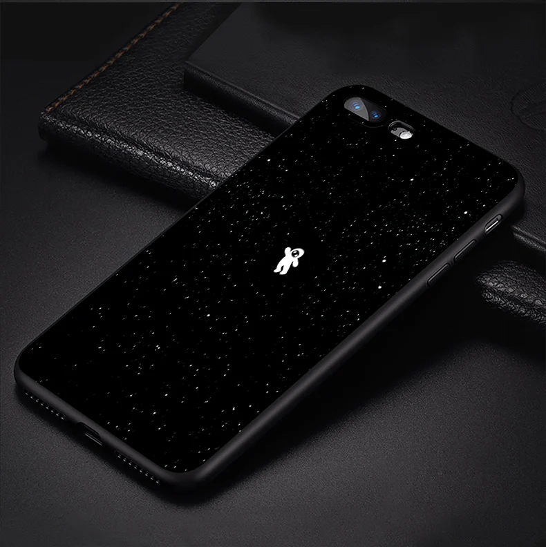 IIOZO космические Мягкие силиконовые чехлы для телефонов iphone 7 8X6 7plus XR XS Max Moon астронавт простая матовая тонкая задняя крышка