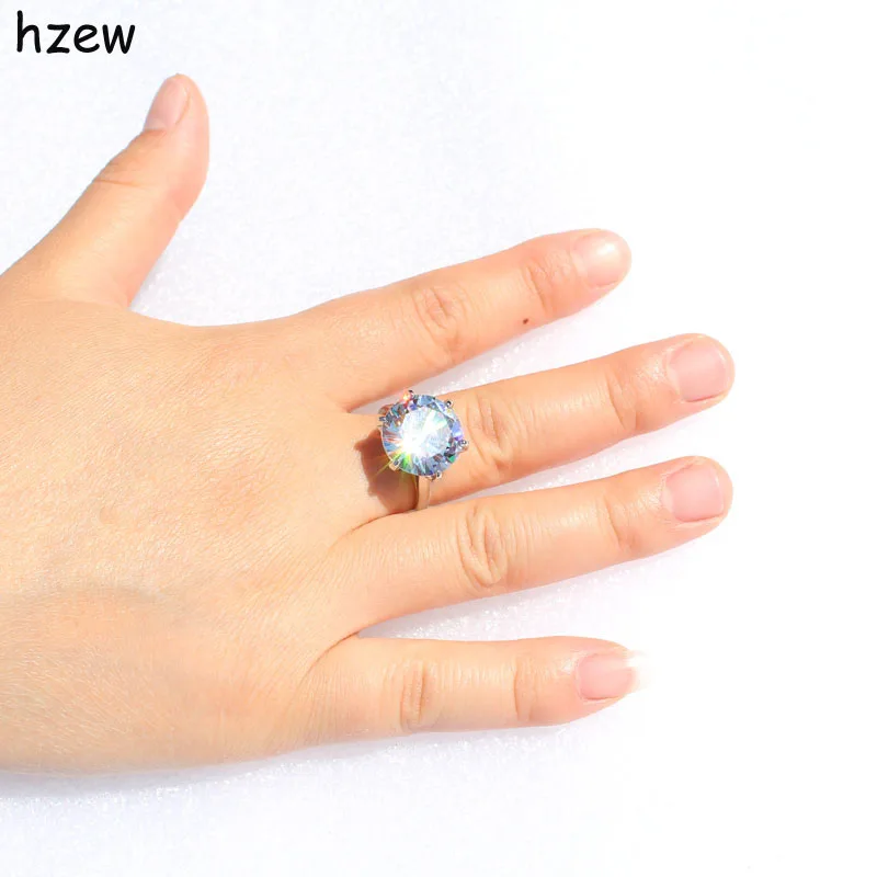 hzew fashion jewelry luxurious brand noble 6 carat crystal zircon adjustable rings eagagement wedding ring for women men gift - Wedding Ring Shop hzew fashion jewelry luxurious brand noble 6 carat crystal zircon adjustable rings eagagement wedding ring for women men gift - Wedding Ring Shop