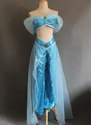 Бесплатная доставка Новый стиль Аладдин Жасмин карнавальный костюм принцессы для взрослых Для женщин Детский костюм для вечеринок