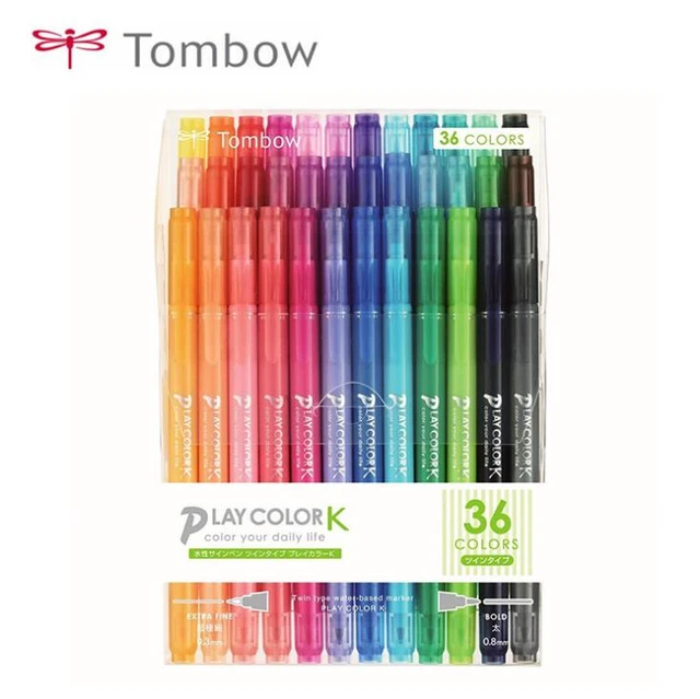 Tombow Brush Pens Scriptliner Water-Based Pigment Ink Calligraphy Lettering  Brush Marker Pens Markers Fudenosuke Pens Japan - AliExpress