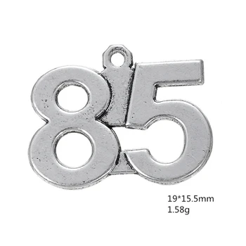 

Antique Silver Number 85 Pendant Arabic Numerals Figures Charms For Handmade Women Jewelry Necklace Making DIY Accessories 50PCS