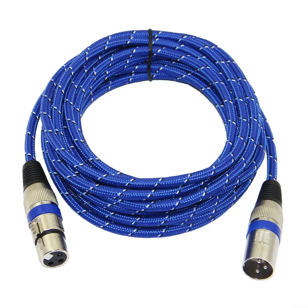 Lballist 3Pin jack нейлоновый плетеный кабель XLR удлинитель для микрофона 1 м 8 3 5 10 15 20