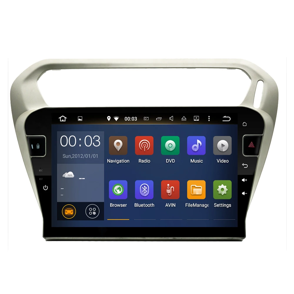 Excellent Android 9.0 eight core octa core px5 Car DVD Player GPS Navigation Multimedia For peugeot 301 Citroen Elysee Radio 2013-2019 1