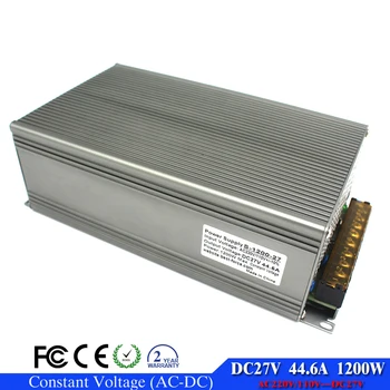 

27V 44.6A 1200W Adjustable power supply 27V Switching Driver 220V 110 AC DC27V SMPS For led strip display cctv 3d printer