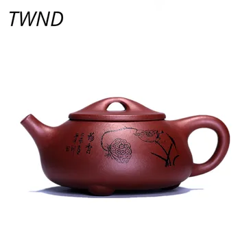 

300CC purple clay yixing teapot chinese kung fu shi piao pot ore zisha kettle suit Tie Guanyin Oolong tea Puer 22.6