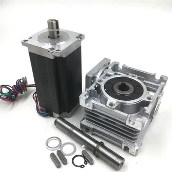 7.5:1 Worm Gear Ratio 7.5:1 Nema 23 Stepper Motor 4.2A L112mm Gearbox Speed Reducer,3Nm Torque for CNC DIY Router