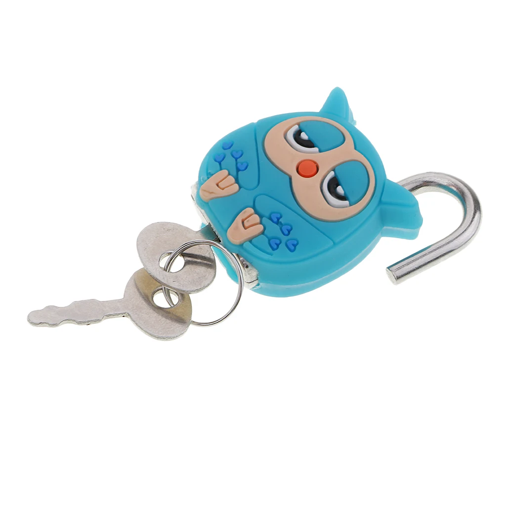 1 Set Silicone Metal Cute Animal Mini Cartoon Lock Novelty Padlock for Suitcase Luggage Safety for Drawers Closets DIY Craft 