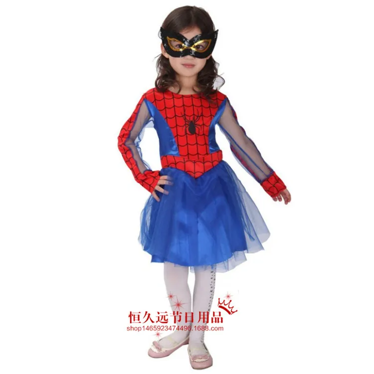 

Halloween Costumes Children's Girls Spiderman Costume Cos Spiderman Tights Female Spiderman Princess Dress 4 5 6 7 8 9 10 11 12