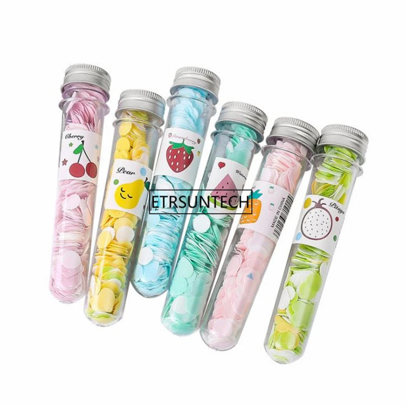

100pcs Portable Soap Petals Soap Piece Tube Flower For Travel Scented Soap Random Color Essential Deodorant Accessories F3113