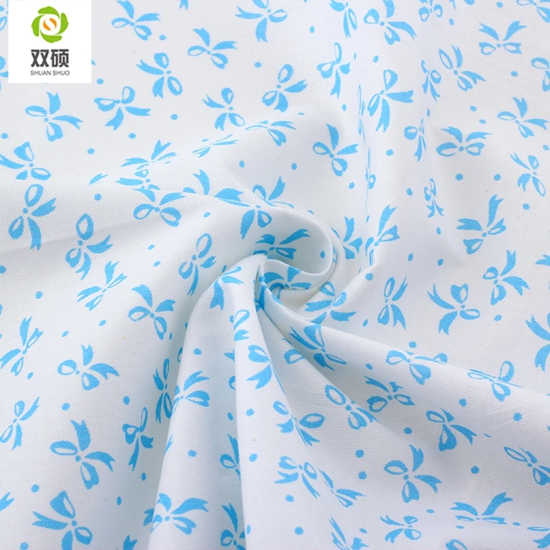 Shuanshuo Bule Color Cotton Patchwork Fabric Fat Quarter Bundles Fabric For Sewing DIY Crafts Doll Cloth 40*50cm 5pcs/lot