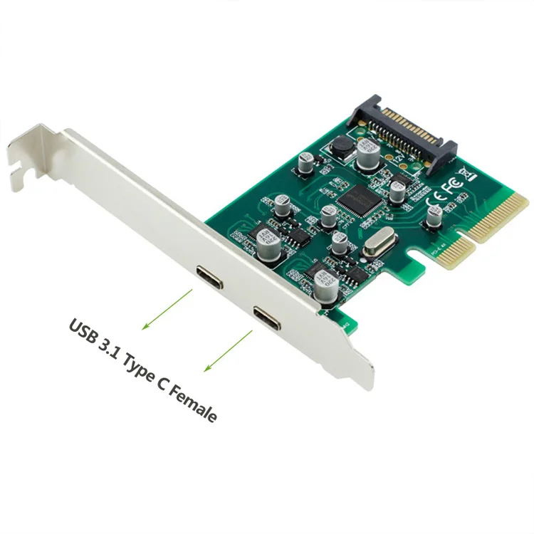 Maikou 2 puertos USB 3,1 tipo C PCI Express controlador añadir en el soporte de tarjeta pci-e 4x a USB-C adaptador super velocidad de 10 Gbps Maikou 2 puertos USB 3,1 tipo C PCI Express controlador añadir en el soporte de tarjeta pci-e 4x a USB-C adaptador super velocidad de 10 Gbps