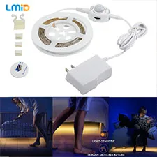 Lmid 2700K теплый белый перезаряжаемый светодиодный светильник s SMD2835 гибкий светодиодный светильник с датчиком движения для спальни